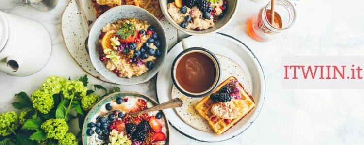fruit salad on gray bowls